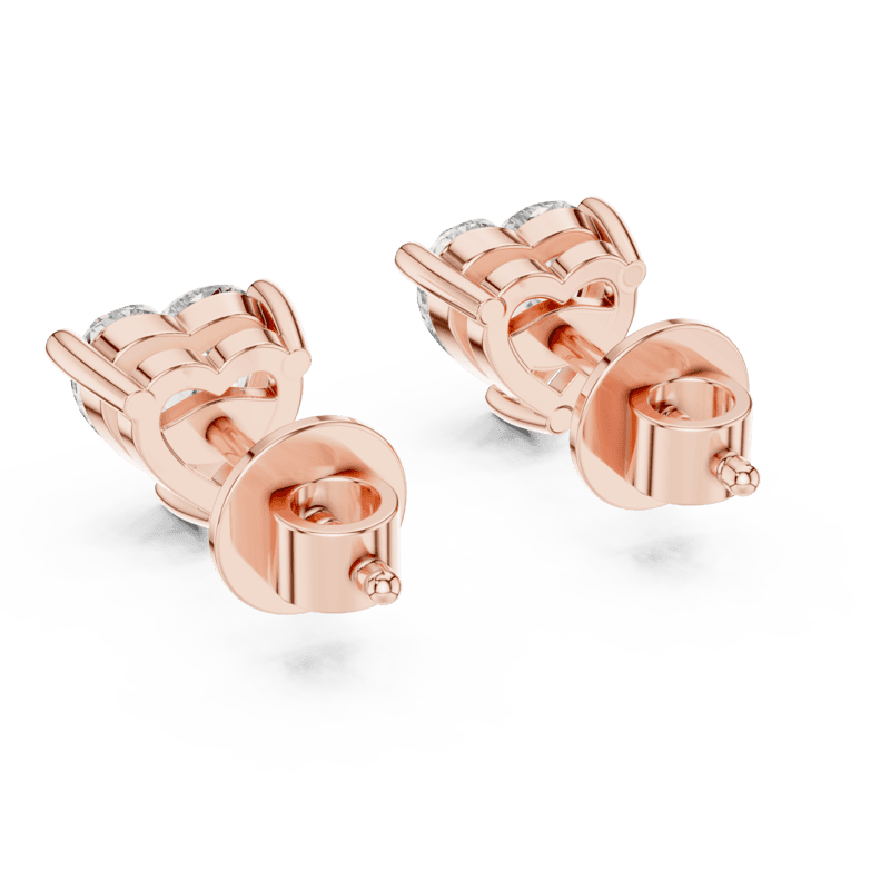 2Ct total Wt Heart Earstuds