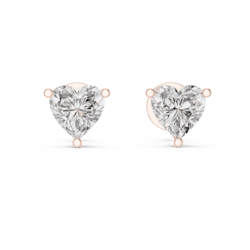 2Ct total Wt Heart Earstuds