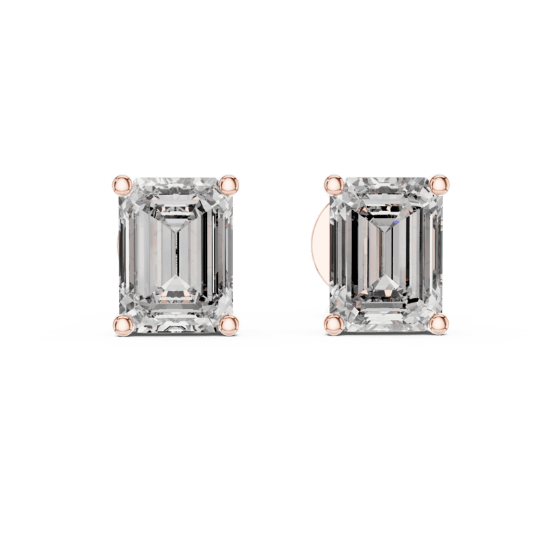 Nat Emerald 1.00ct each Earstuds