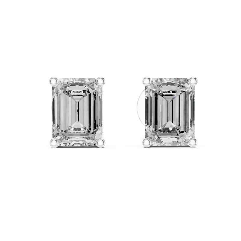 Nat Emerald 1.00ct each Earstuds