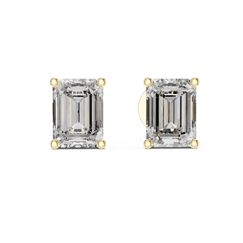Nat Emerald 1.00ct each Earstuds
