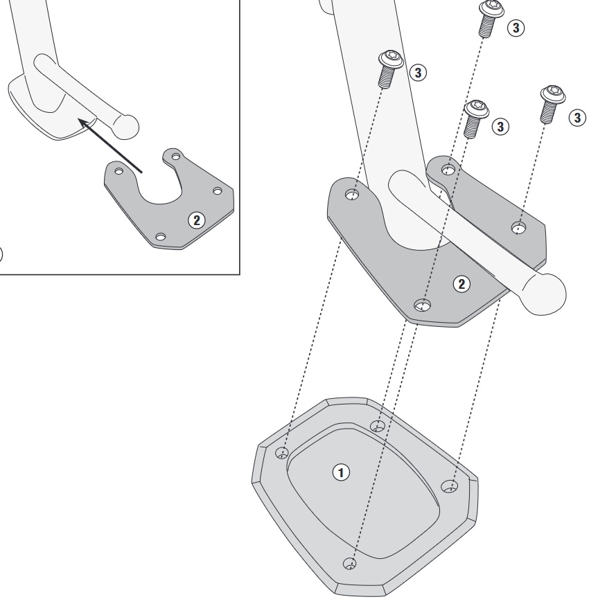 KAPPA HONDA SIDESTAND BIGFOOT ES1192K - NC750 X (21)