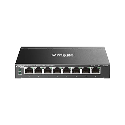 TP-Link Omada 8-Port Gigabit Easy Managed Switch with 8-Port PoE+ (ES208GP) TP-Link Omada 8-Port Gigabit Easy Managed Switch with 8-Port PoE+ (ES208GP)