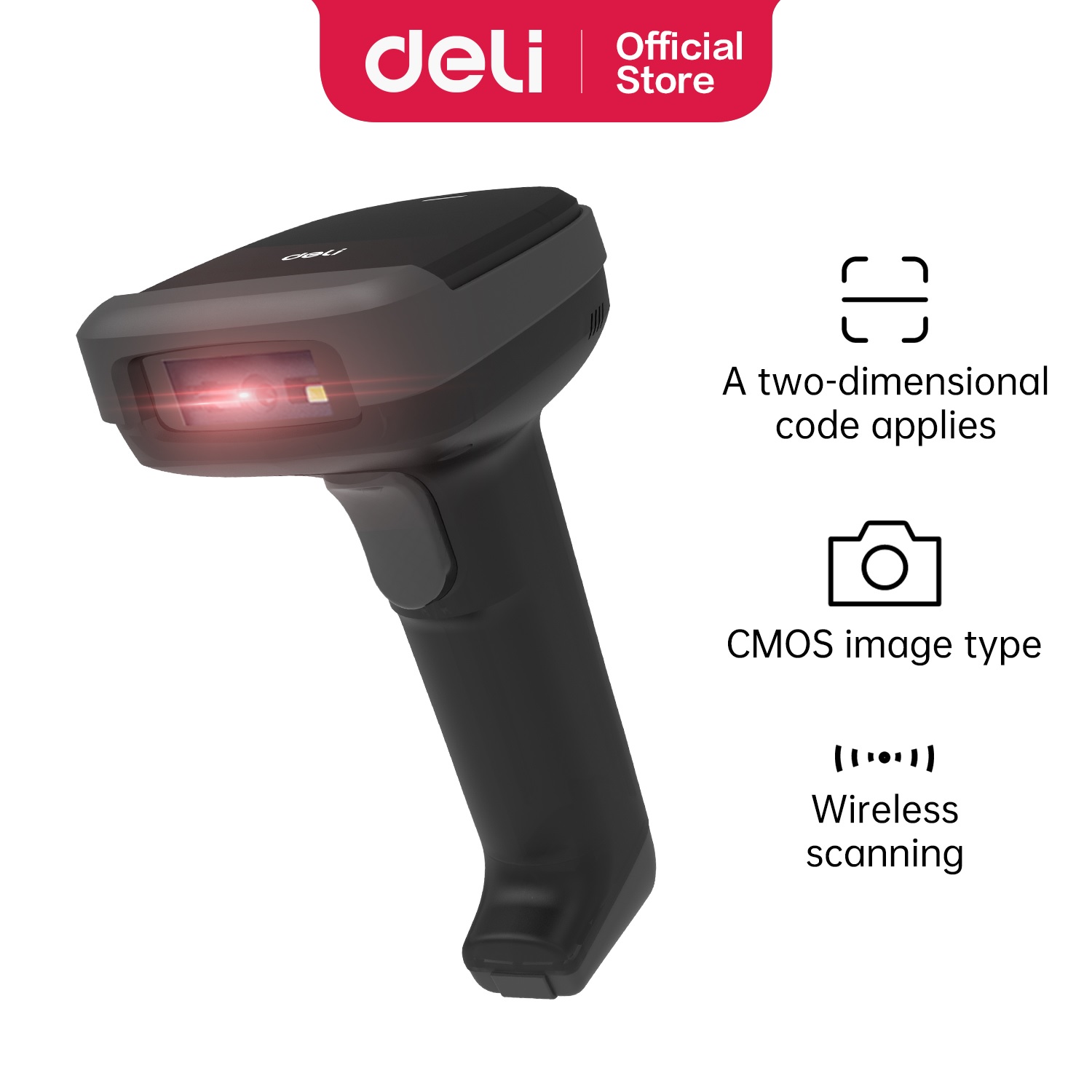 DELI ES221 BARCODE SCANNER  1D & 2D WIRELESS