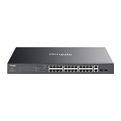 TP-Link Omada 28-Port Gigabit Easy Managed Switch with 24-Port PoE+ TP-Link Omada 28-Port Gigabit Easy Managed Switch with 24-Port PoE+
