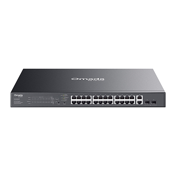TP-Link Omada 28-Port Gigabit Easy Managed Switch with 24-Port PoE+ TP-Link Omada 28-Port Gigabit Easy Managed Switch with 24-Port PoE+