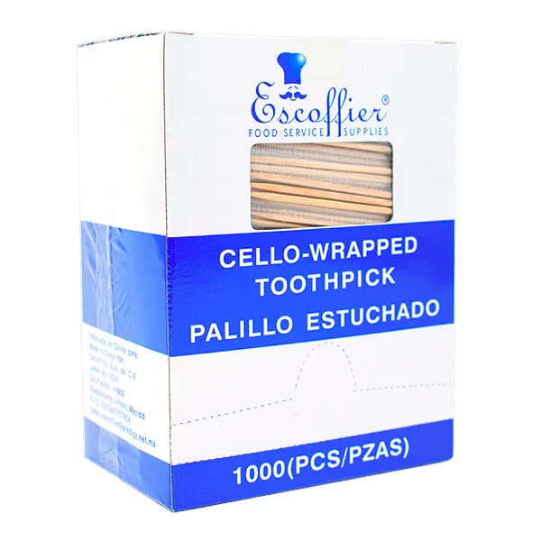 ESCOFFIER PALILLO DE MADERA ESTUCHADO 1000 PZAS