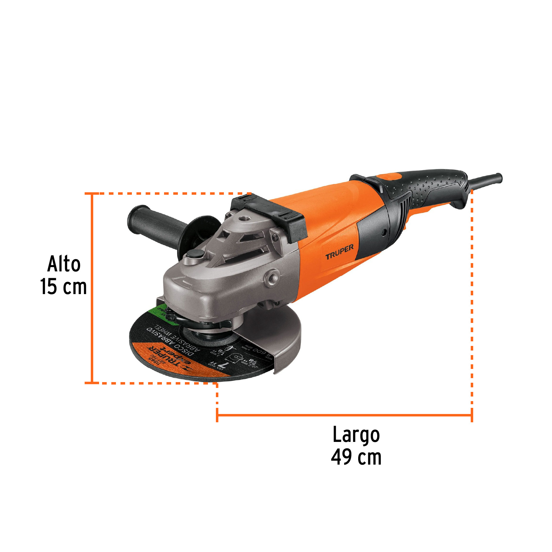 Esmeriladora angular 7' 2200 W, profesional, Truper - ESMA-7A3 / 14012