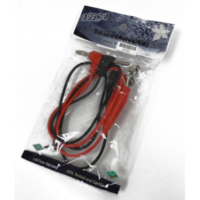 Replacement Test Lead W/Insulated Large Crocodile Clips Replacement Test Lead W/Insulated Large Crocodile Clips