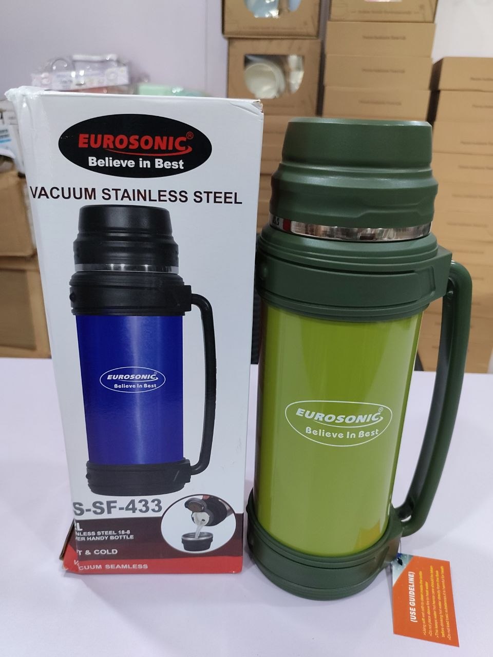 EUROSONIC 2.2L VACUUM FLASK - 24 HRS HOT AND COLD PRESERVATION