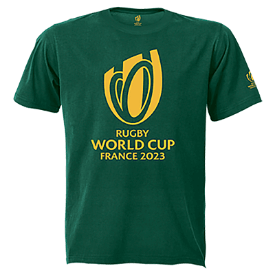 160g Single Jersey RWC 2023 Tee Gold Trophy Print Mens