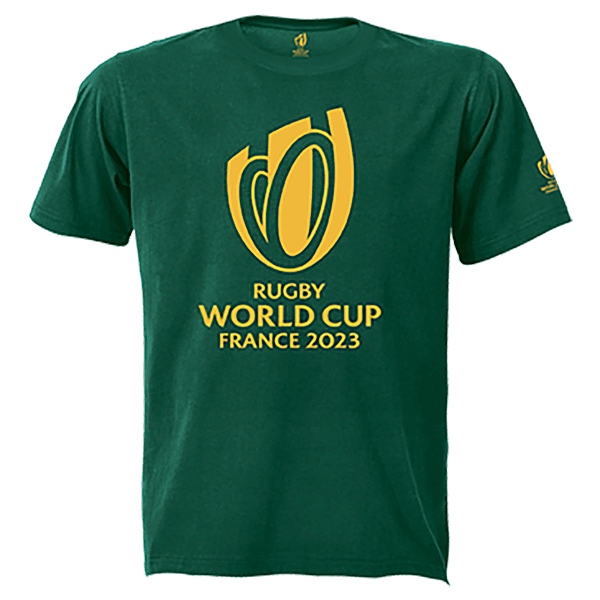 160g Single Jersey RWC 2023 Tee Gold Trophy Print Mens