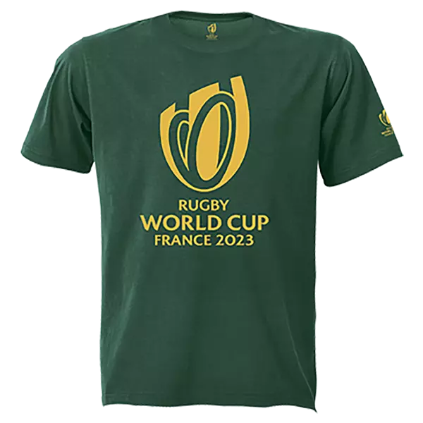 160g Single Jersey RWC 2023 Tee Gold Trophy Print Mens