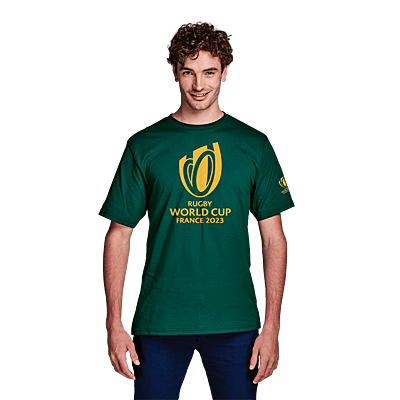 160g Single Jersey RWC 2023 Tee Gold Trophy Print Mens