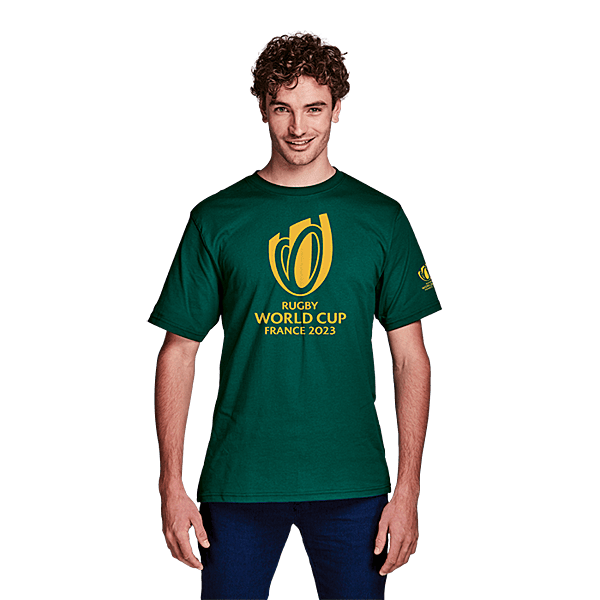 160g Single Jersey RWC 2023 Tee Gold Trophy Print Mens