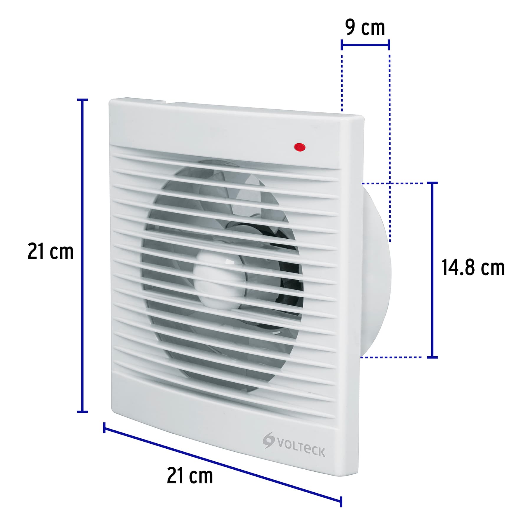 Extractor de aire de 6", blanco, Volteck, EXA-6B / 48532