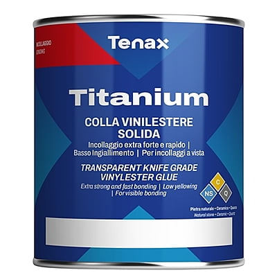 Tenax Titanium Vinyl Knife Grade Adhesive - Extra Clear, 1 Gallon Tenax Titanium Vinyl Knife Grade Adhesive - Extra Clear, 1 Gallon