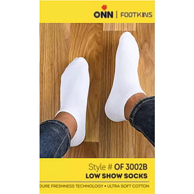 ONN Solid Low Cut Socks for Men style 3002B