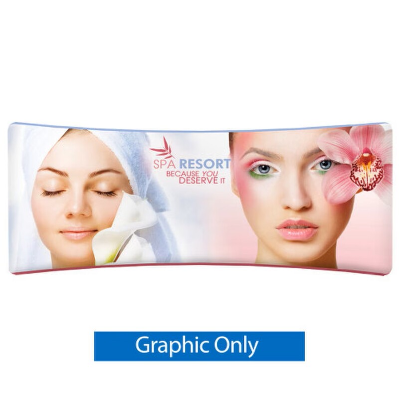 20ft Curved Tension Fabric Backdrop Replacement Graphic