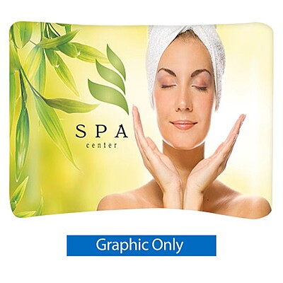 8ft Curved Tension Fabric Backdrop Replacement Graphic