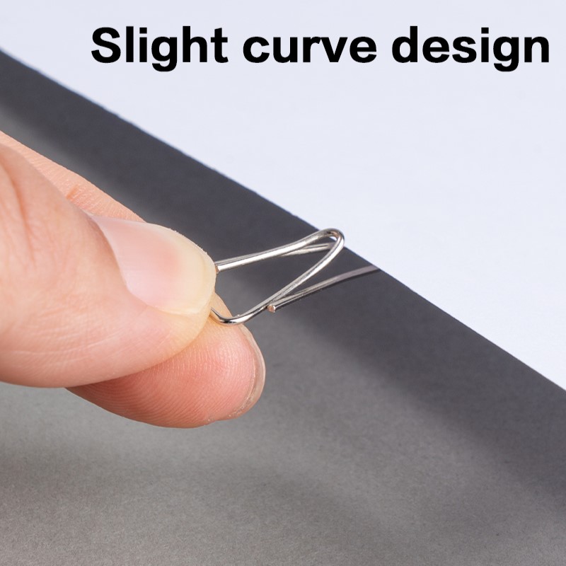 DELI EZ040 TRIANGLE SILVER PAPER CLIPS 25MM 100's