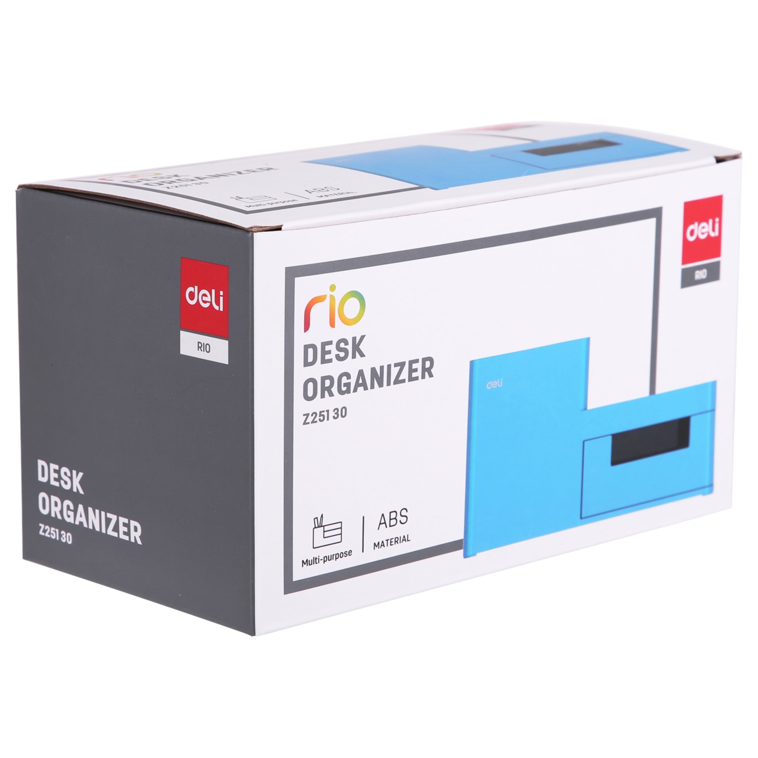 DELI RIO EZ25130 EXEC. DESK ORGANIZER 1D/3C BLUE