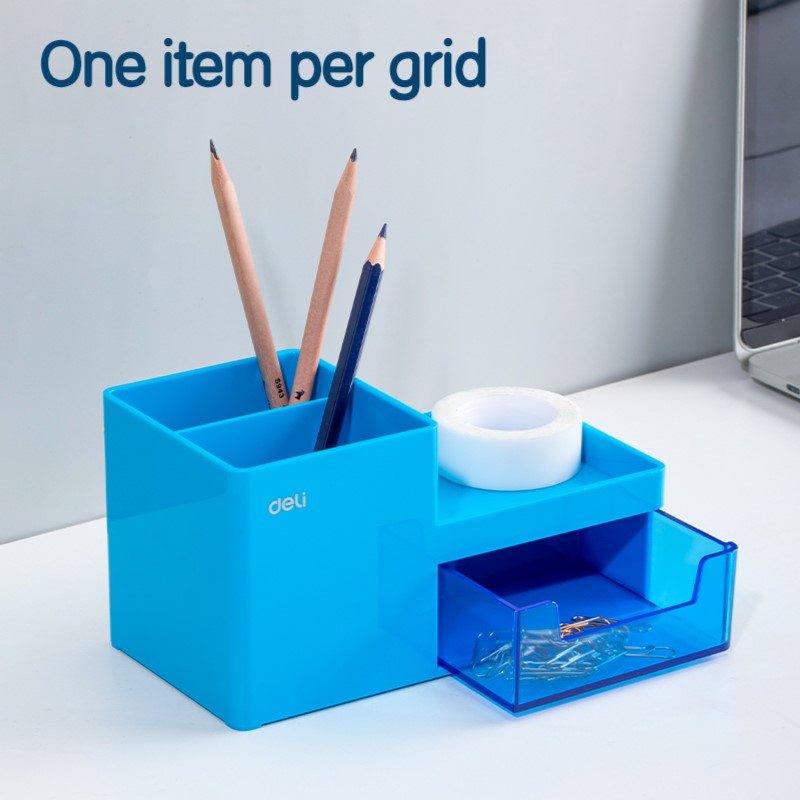 DELI RIO EZ25130 EXEC. DESK ORGANIZER 1D/3C BLUE