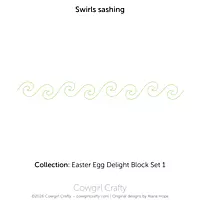 Easter Egg Delight 1-13 | Eggs and Swirls Sashing, Border, Corner Set | Digital Quilting Pattern