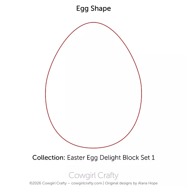 Easter Egg Delight 1-1 | Egg Shape | Longarm Digital Quilting Pattern