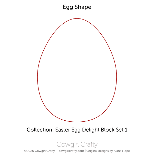Easter Egg Delight 1-1 | Egg Shape | Longarm Digital Quilting Pattern