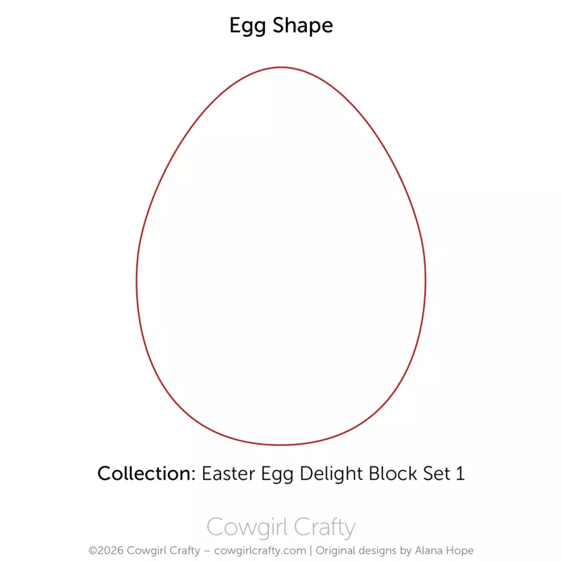 Easter Egg Delight 1-1 | Egg Shape | Longarm Digital Quilting Pattern
