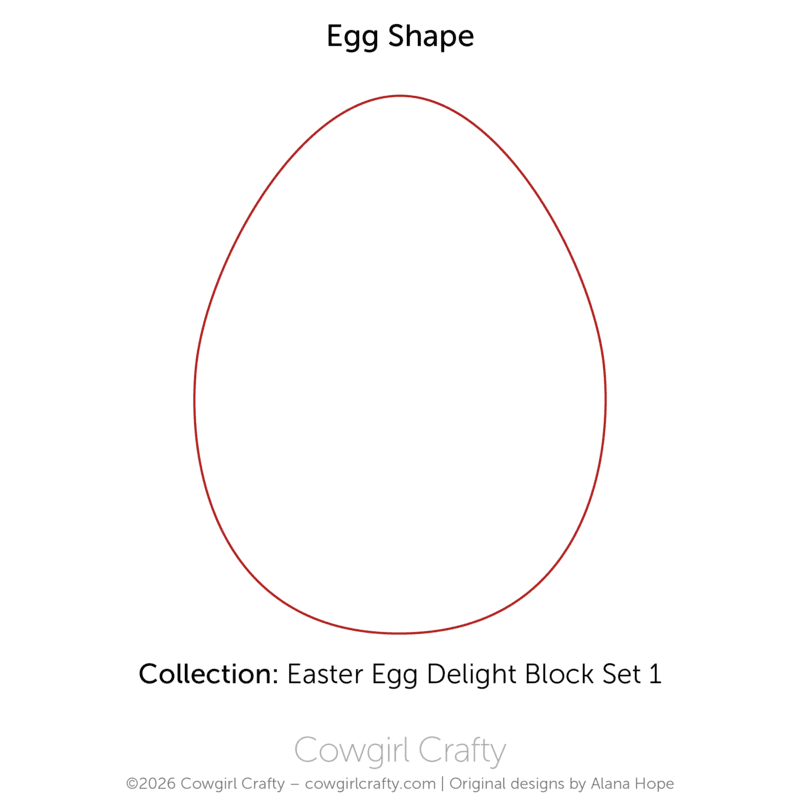 Easter Egg Delight 1-1 | Egg Shape | Longarm Digital Quilting Pattern