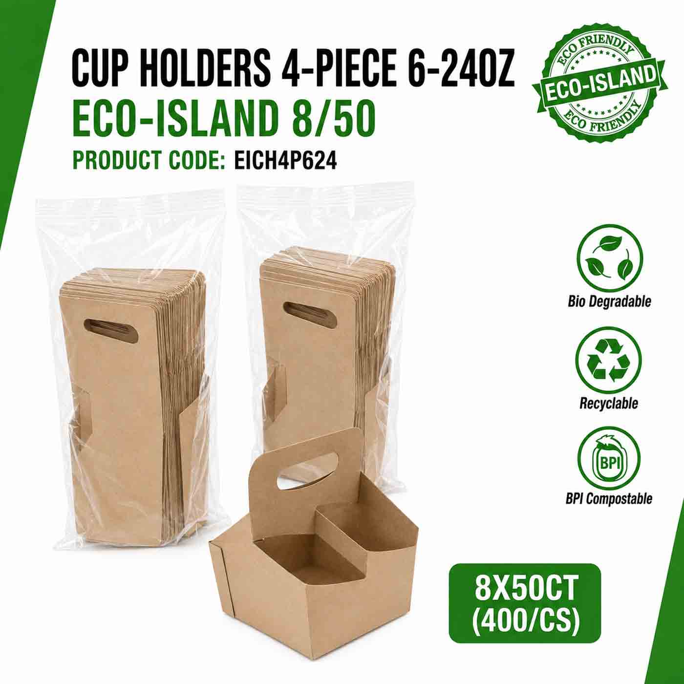 Eco-Island Cup Holder 4-Piece 6-24oz 16/25