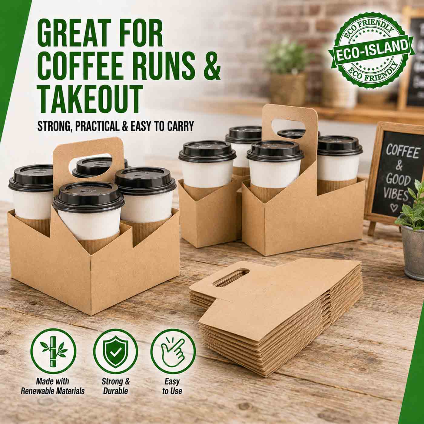 Eco-Island Cup Holder 4-Piece 6-24oz 16/25