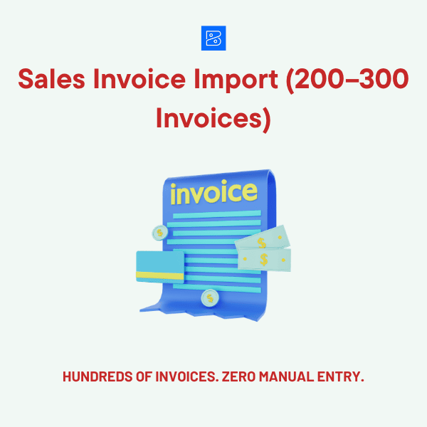 Sales Invoice Import into Zoho Books (200–300 Invoices)
