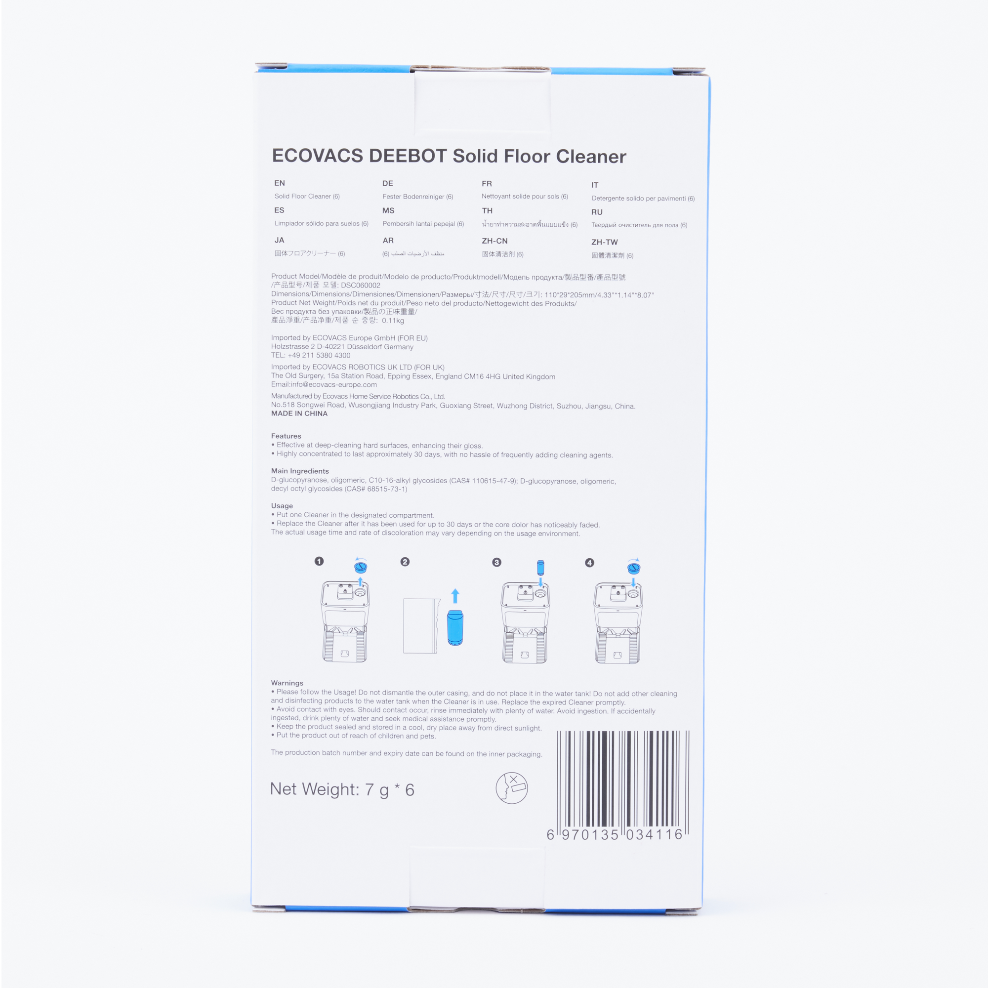 Ecovacs DEEBOT N30 PRO OMNI/N30 OMNI Solid Floor Cleaner (6 PCS)