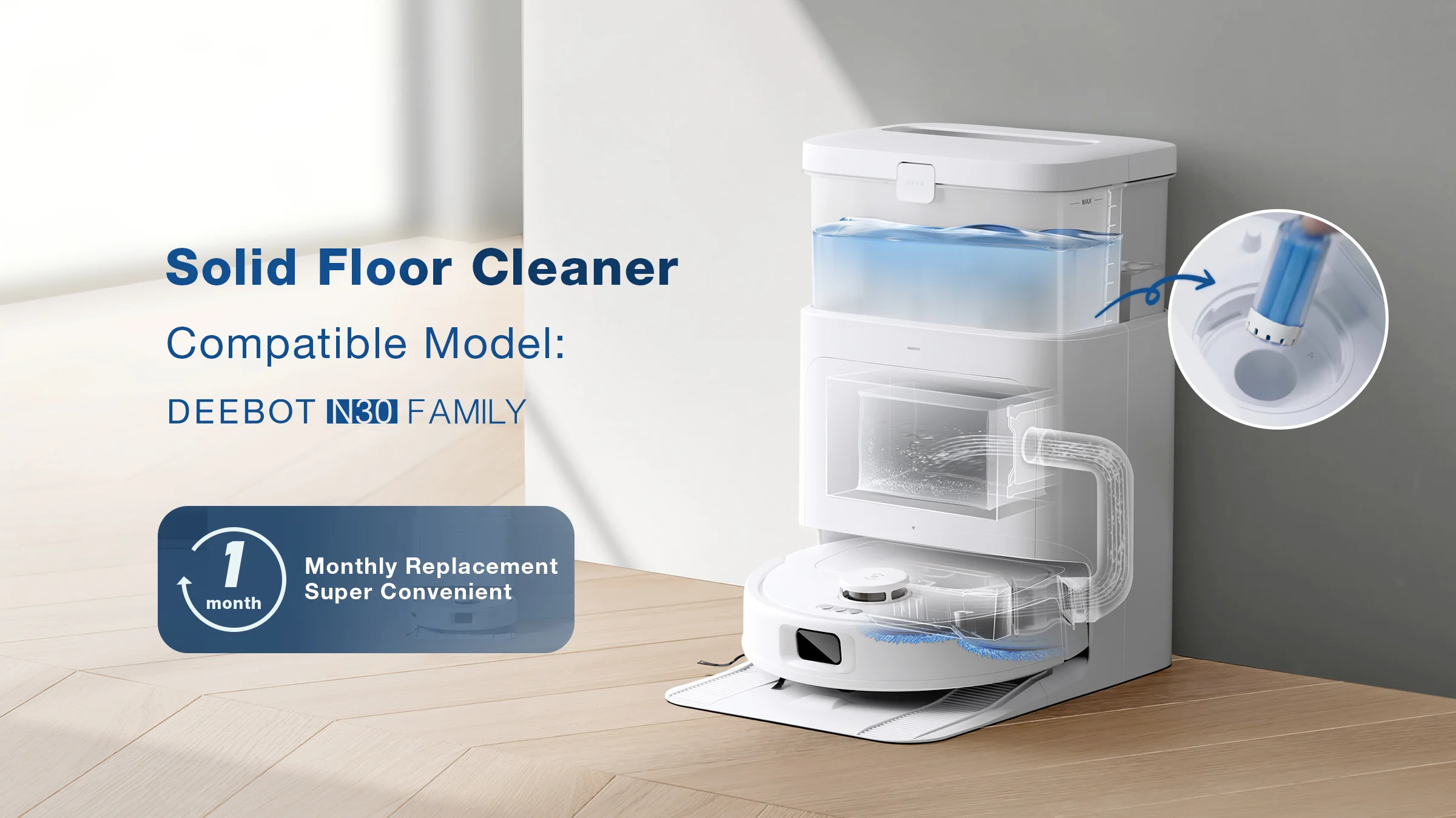 Ecovacs DEEBOT N30 PRO OMNI/N30 OMNI Solid Floor Cleaner (6 PCS)