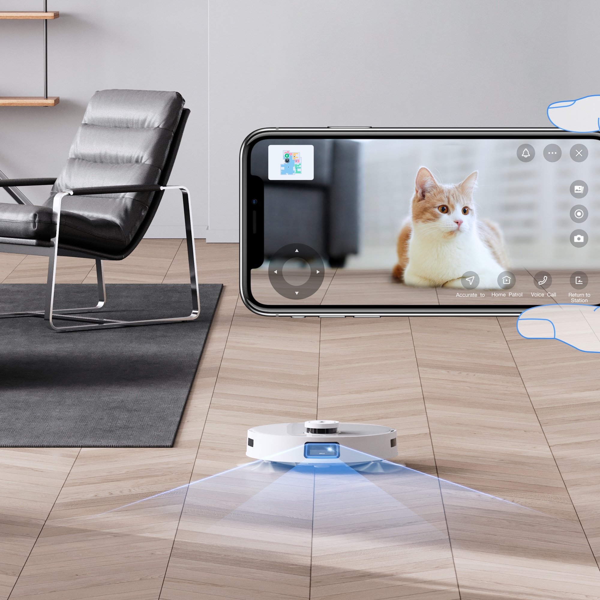 Ecovacs DEEBOT T10 Robot Vacuum Cleaner - 3000Pa, 260min Runtime‚ AI Avoidance