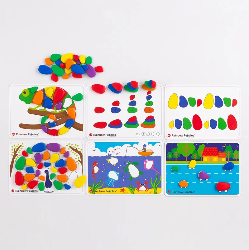 Edx Education Rainbow Pebbles Activity Set