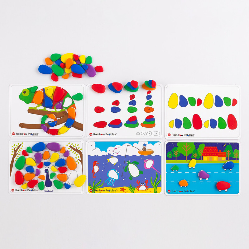 Edx Education Rainbow Pebbles Activity Set