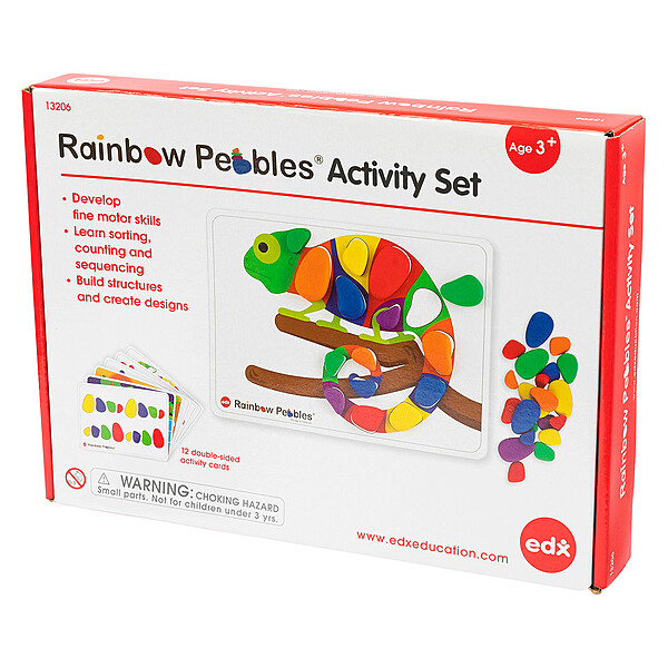 Edx Education Rainbow Pebbles Activity Set