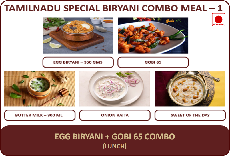 Egg Biryani Combo