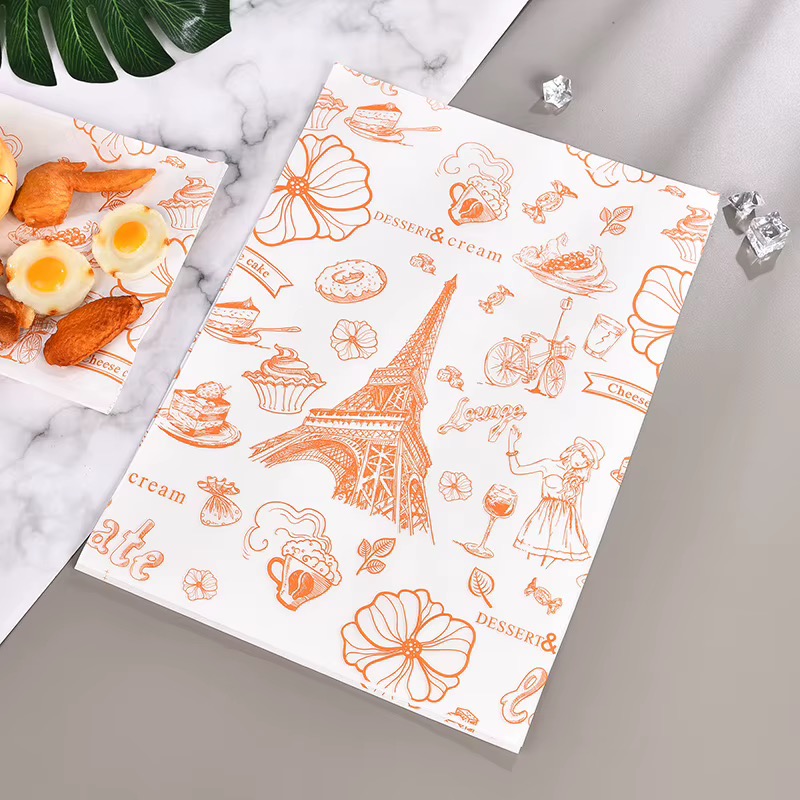 Eiffel Tower Design Greaseproof Paper (A3 Size)