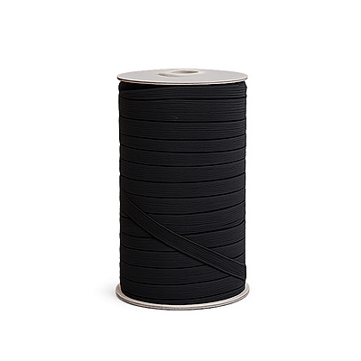 Elástico 10 Mm No 5 Negro Rollo X 100 Metros