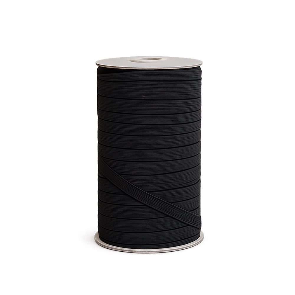 Elástico 10 Mm No 5 Negro Rollo X 100 Metros Elástico 10 Mm No 5 Negro Rollo X 100 Metros