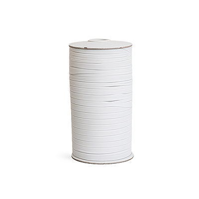 Elástico 7 Mm No 3 Blanco Rollo X 100 Metros