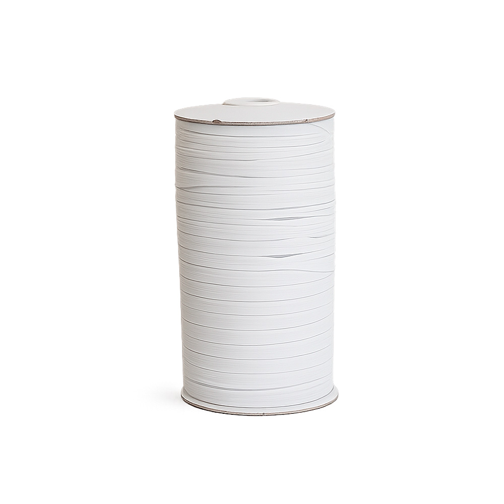Elástico 7 Mm No 3 Blanco Rollo X 100 Metros Elástico 7 Mm No 3 Blanco Rollo X 100 Metros