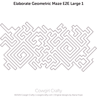 Elaborate Geometric Maze E2E Large 1 | Modern Longarm Digital Quilting Pattern by Fat Stitch