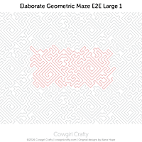 Elaborate Geometric Maze E2E Large 1 | Modern Longarm Digital Quilting Pattern by Fat Stitch