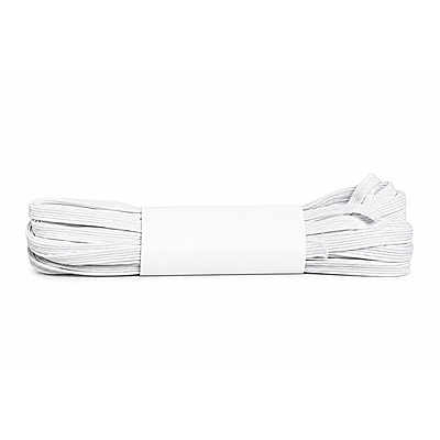 Elastico En Piezas 3Mm Blanco No 1 Paquete X 12 Madejas X 10Metros